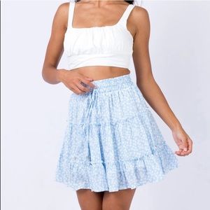 Princess Polly Light Blue skirt size 4 NWT